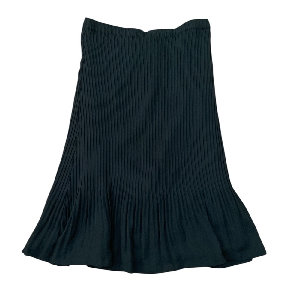 Allison Taylor chiffon kick flip pleated knee length skirt